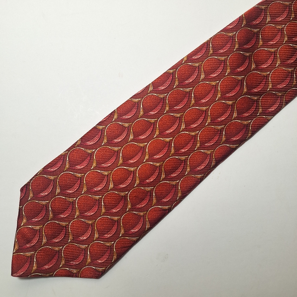 Vintage 1980s Valentino Cravatte Geometric Silk Tie - Made in Italy